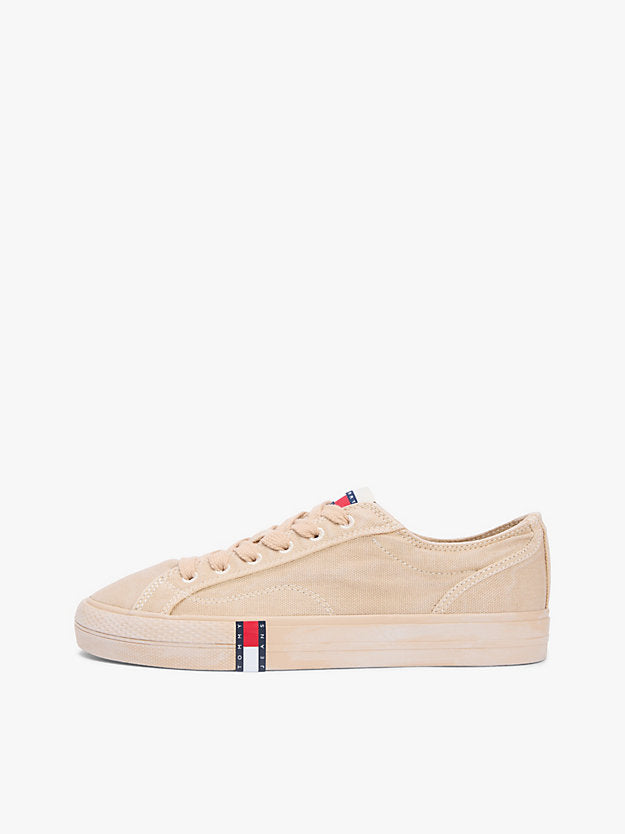 Archive Flag Stripe Washed Canvas Trainers