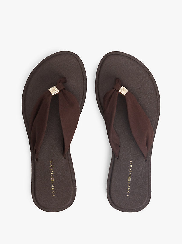 Monogram Plaque Flip-Flops