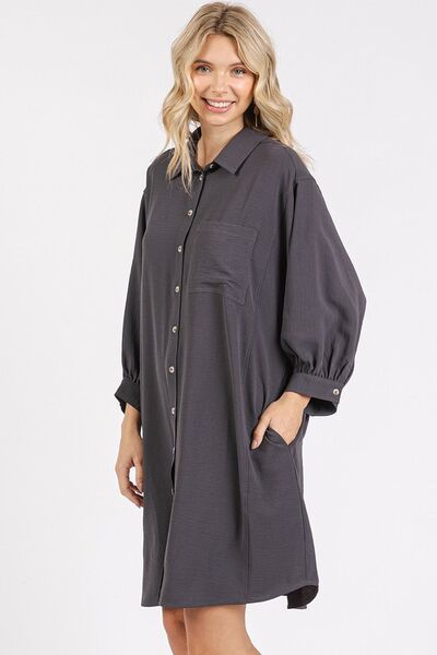 Mittoshop Airflow 3/4-Arm Hemdblusen-Minikleid