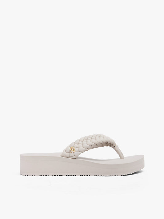 Braided Strap Wedge Flip-Flops