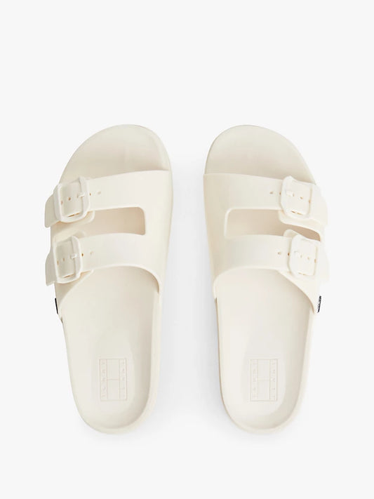 Double Buckle Strap Jelly Slides