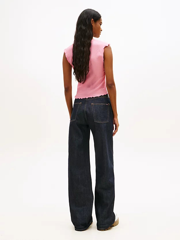 Smock Slim Seersucker Square Neck Top