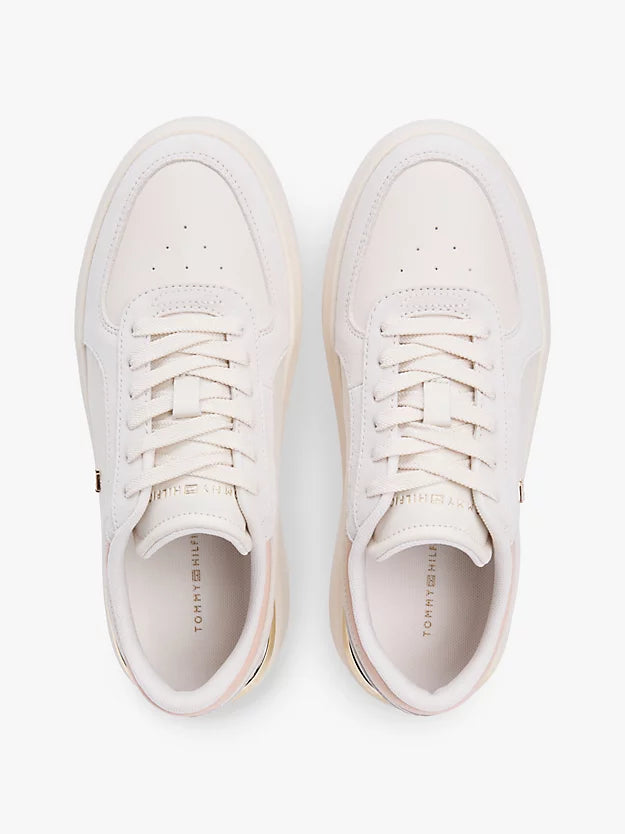 Satin Cuff Platform Trainers