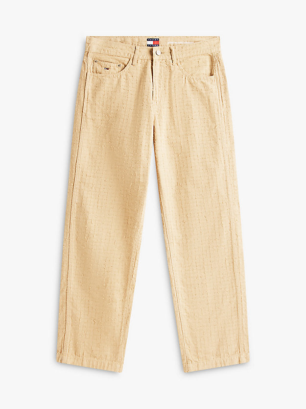 Jaimie Textured Relaxed Canvas Trousers