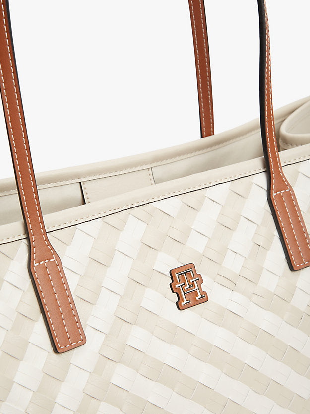 City Monogram Woven Tote Bag