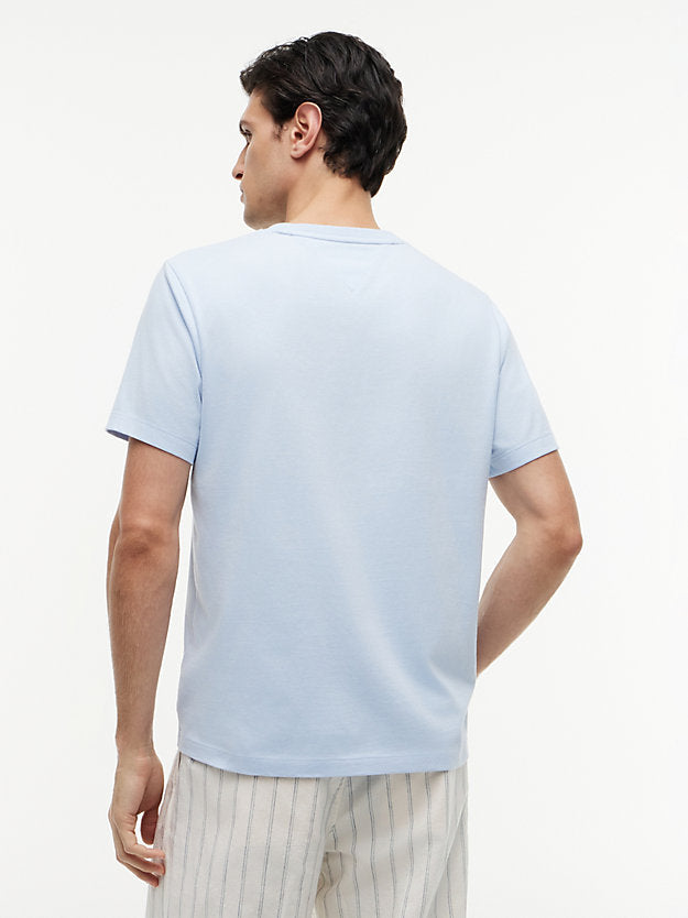 Flag Embroidery Jersey Crew Neck T-Shirt