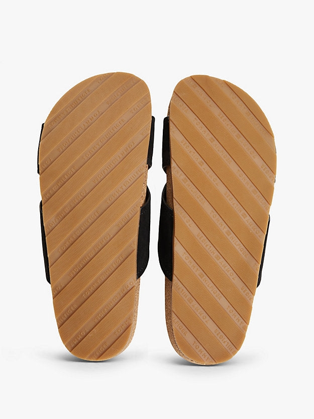 Suede Strap Cork Sandals