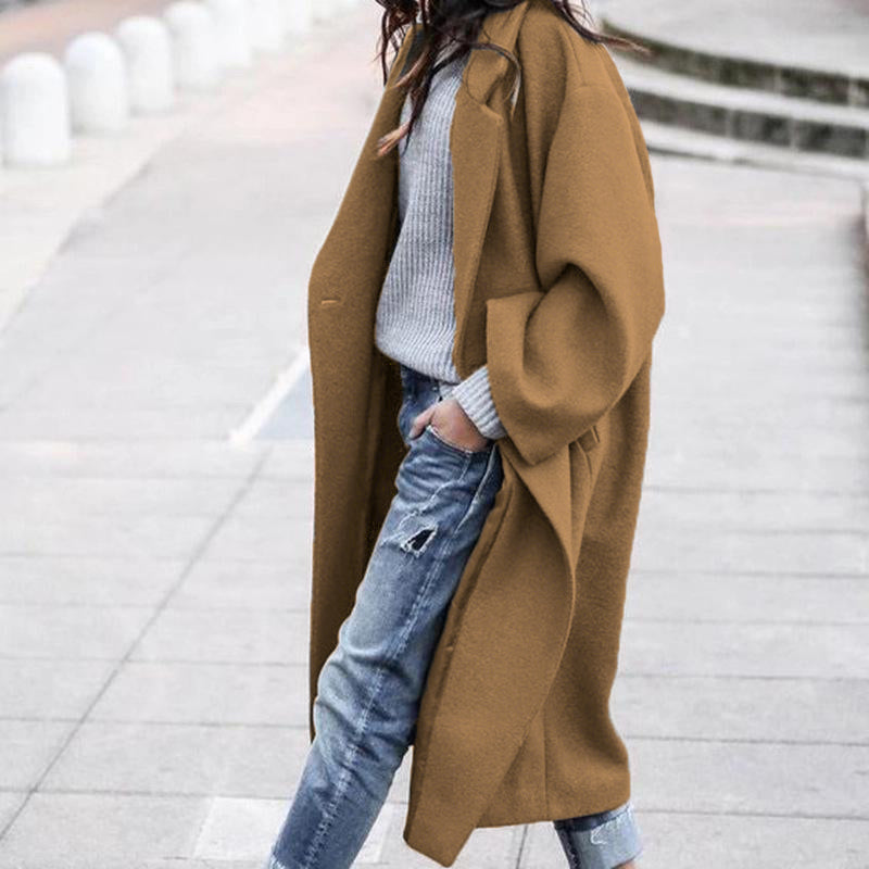 🔥Nur noch 36 Stück auf Lager – Oversize Retro Freizeit Windbreaker Einfarbig Warmer Mantel