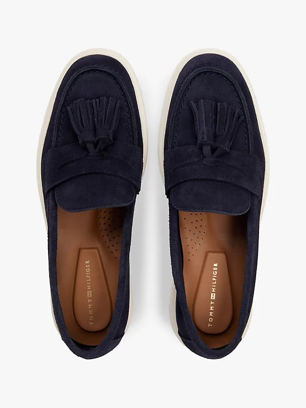 Lightweight Suede Tassel Loafers