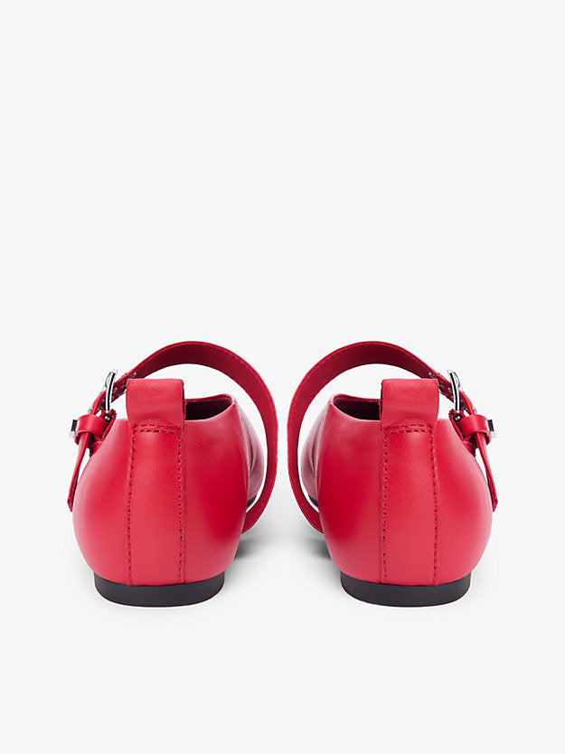 Leather Buckle Ballerinas