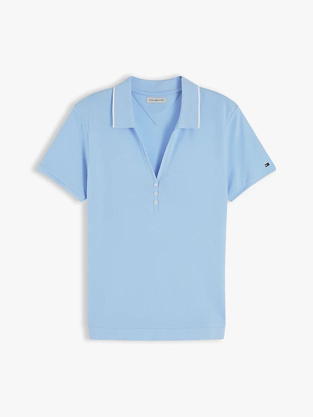 Regular Fit Pique Henley Polo Shirt