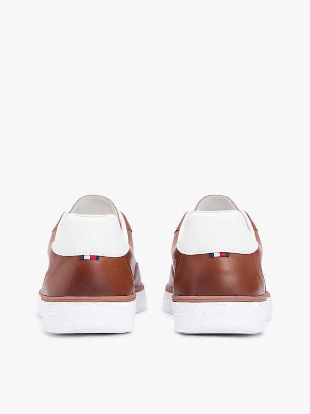 Luxe Metallic Logo Leather Trainers