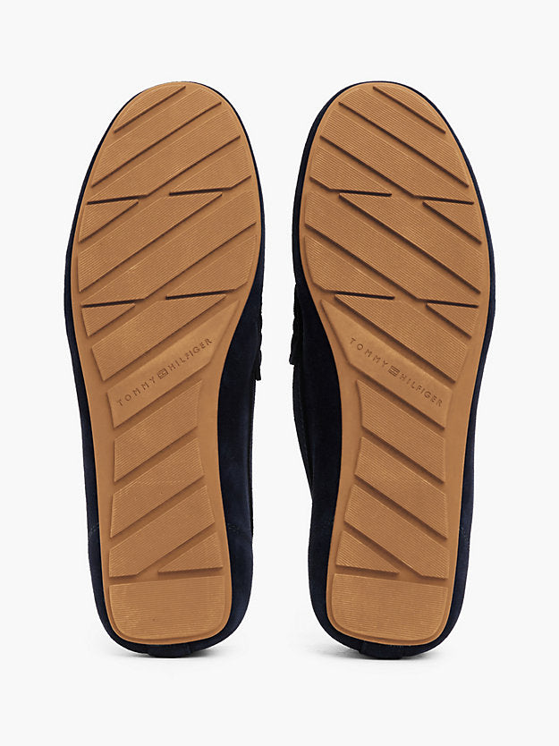 Suede Enamel Flag Driver Shoes