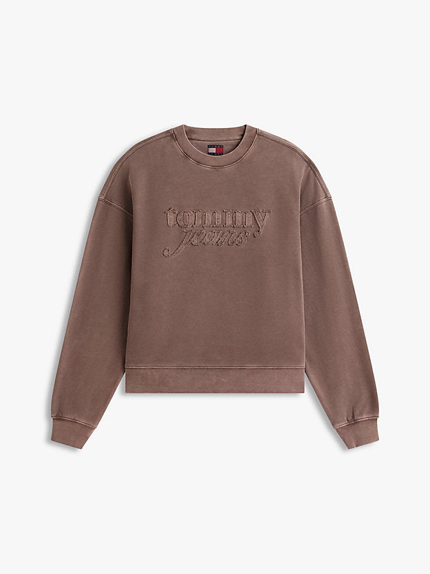 Logo Appliqué Washed Boxy Sweatshirt