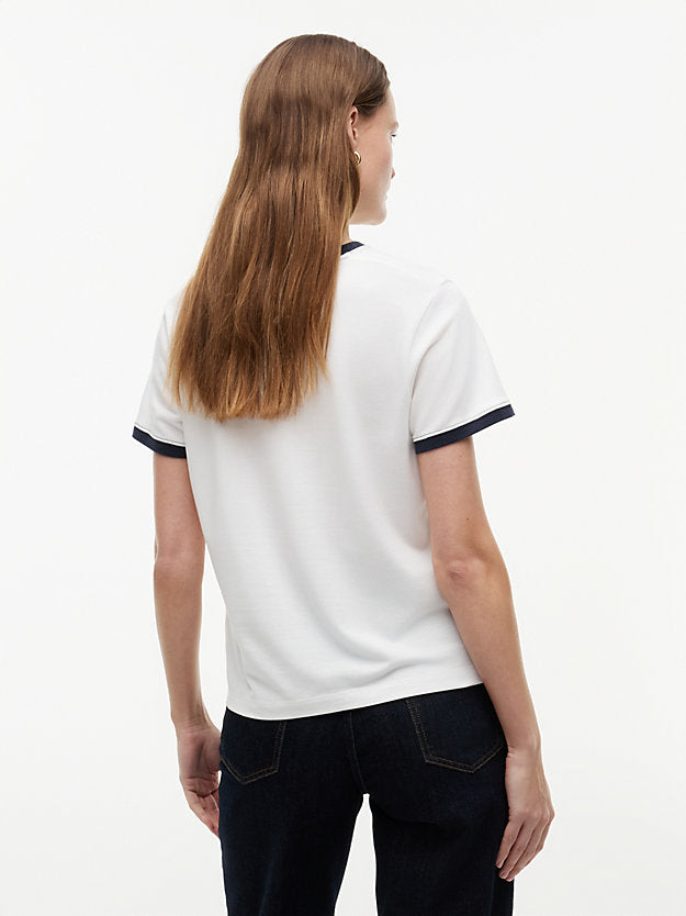 Logo Embroidery Ringer T-Shirt