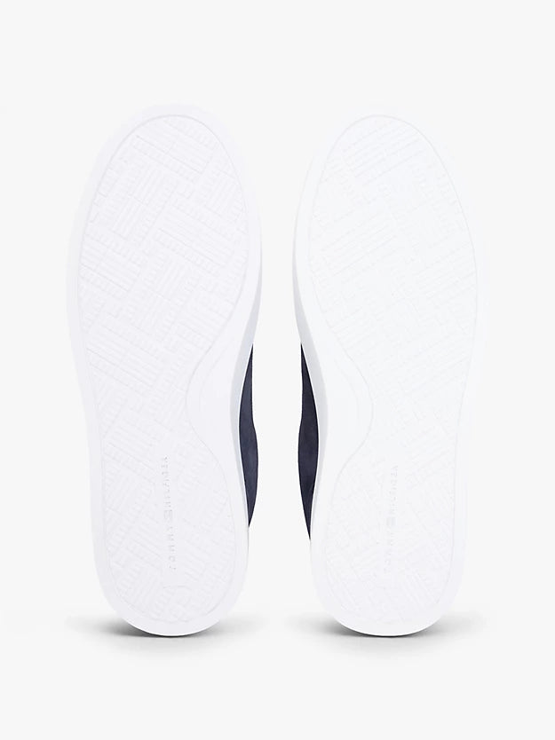 Suede Metallic Logo Cupsole Trainers