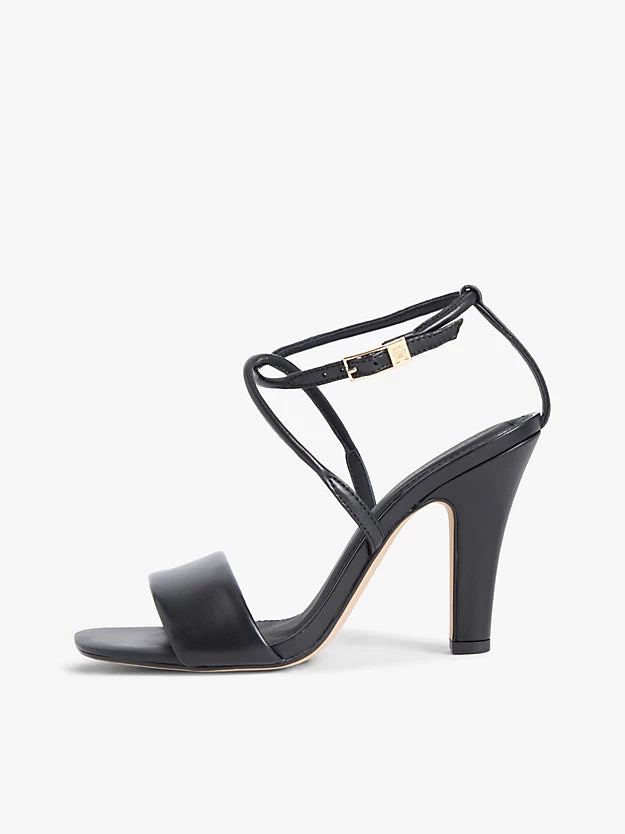 Leather Open Toe High Heels