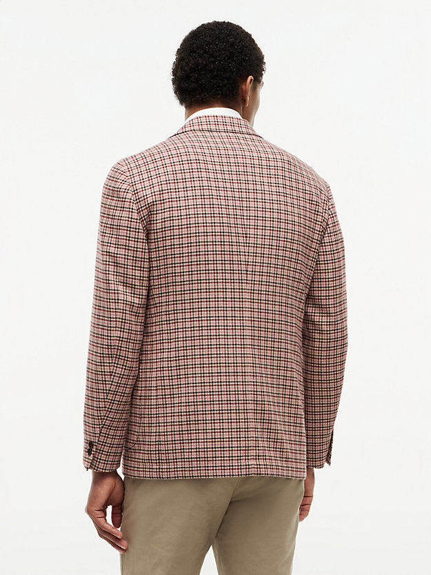 Regular Fit Micro Check Single Breasted Blazer