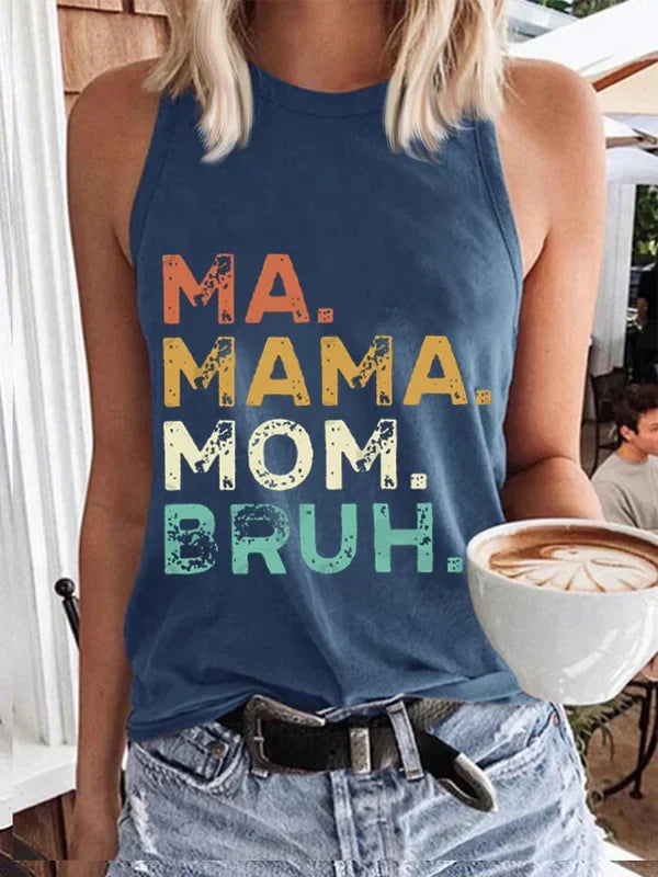 Débardeur imprimé « Cool Moms Club Ma Mama Mom Bruh » pour la fête des mères