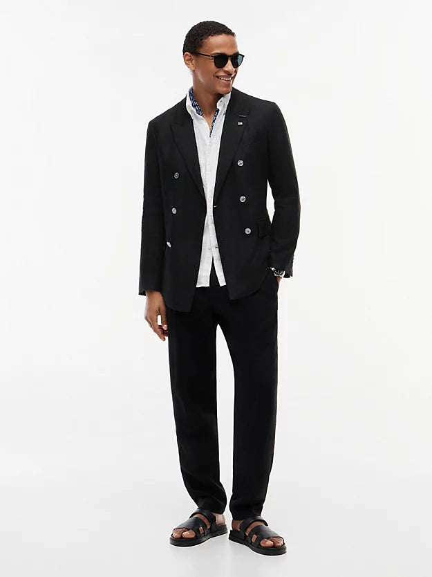 New York Label Regular Fit Pure Linen Blazer