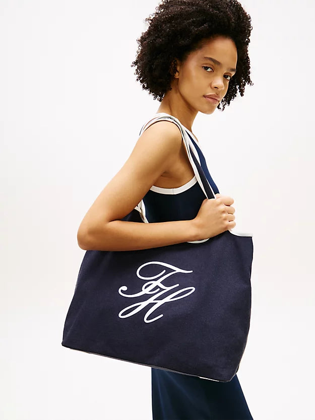 Canvas Beach Tote Bag WiPouch