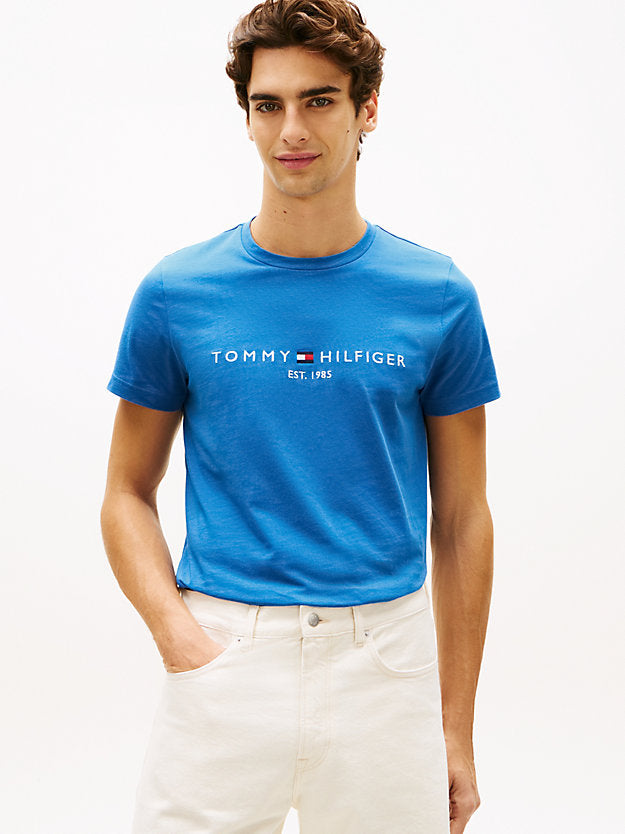 Logo Embroidery Slim Jersey T-Shirt