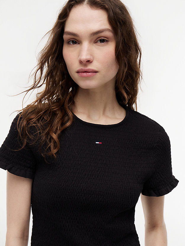 Smock Flag Embroidery Slim T-Shirt