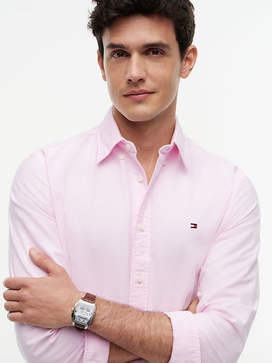 Regular Fit Flag Embroidery Oxford Shirt