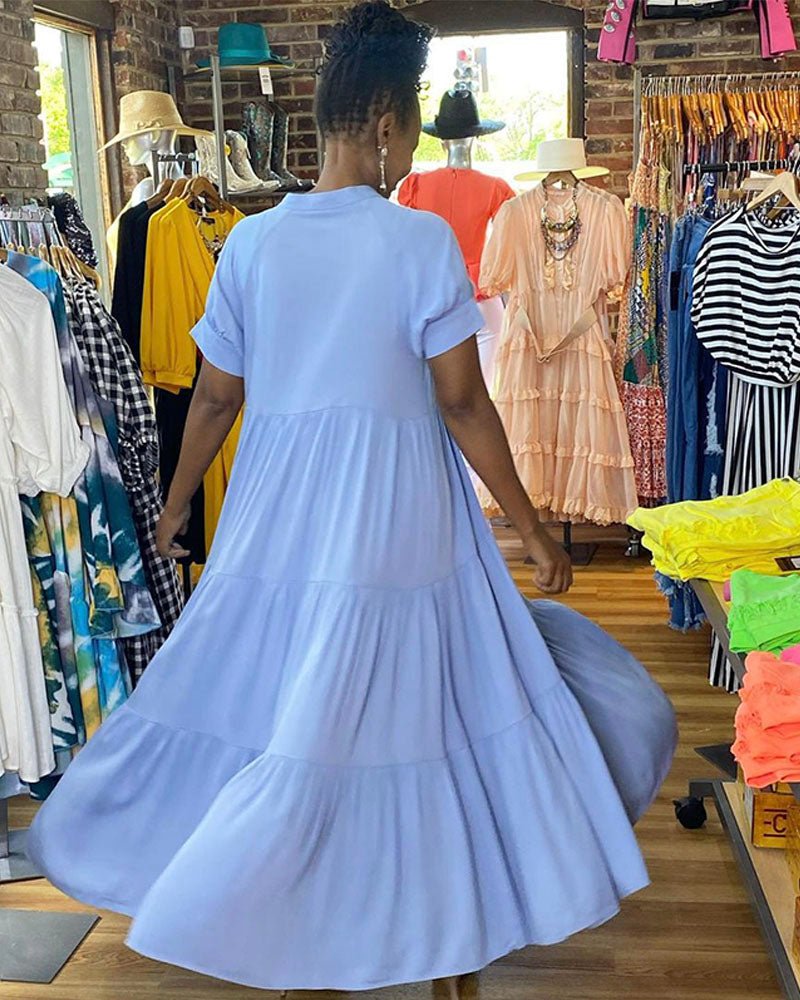 Robe longue à volants
