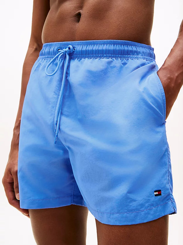 Flag Embroidery Mid LengSwim Shorts