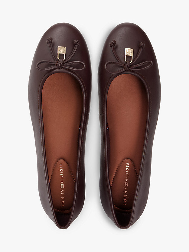 Monogram Charm Leather Ballerinas