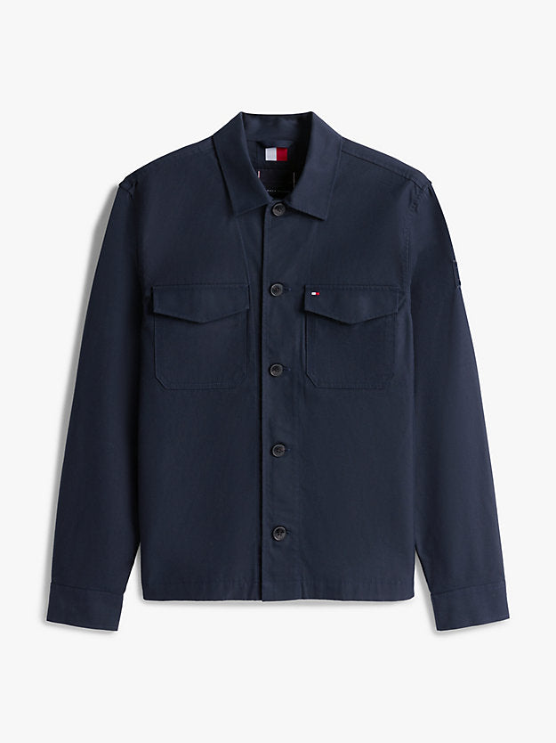 Flag Embroidery Twill Shirt Jacket