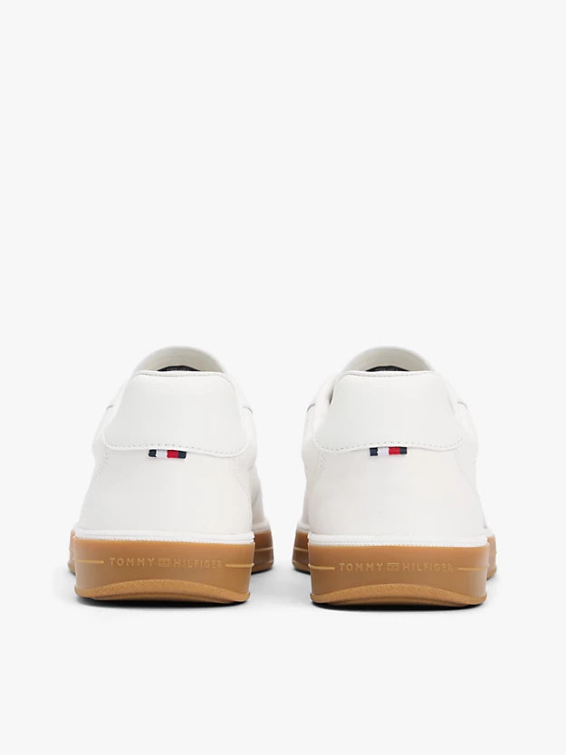 Luxe Metallic Logo Leather Trainers