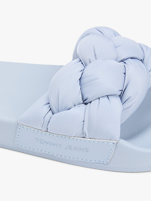 Embossed Braided Strap Slides