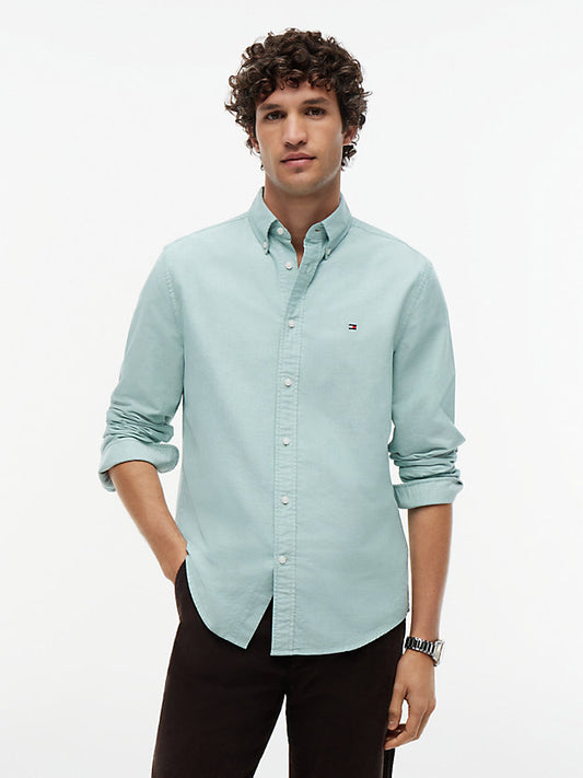 Regular Fit Flag Embroidery Oxford Shirt