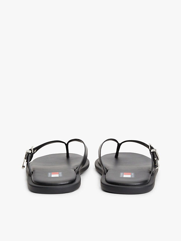 Leather Buckle Flip-Flops