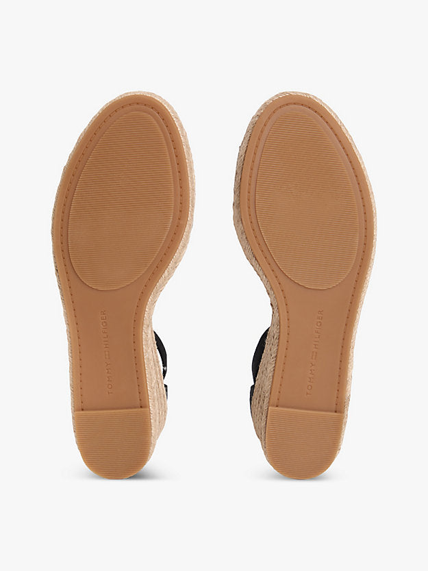 Hemp Crossover Strap Wedge Espadrilles