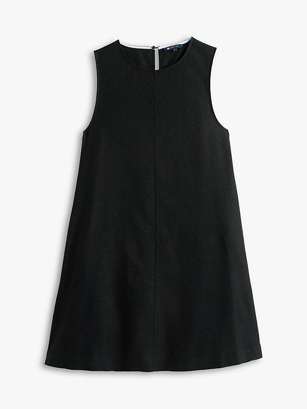 Slim Linen Blend Mini A-Line Dress