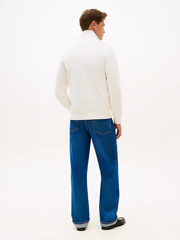 Flag Embroidery Terry Quarter-Zip Sweatshirt