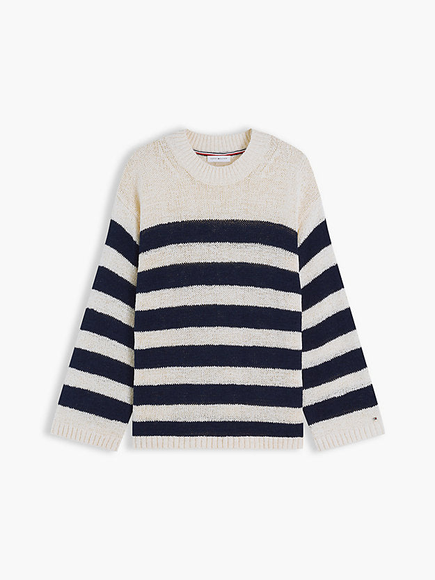 Stripe Relaxed Crew Neck Jumper