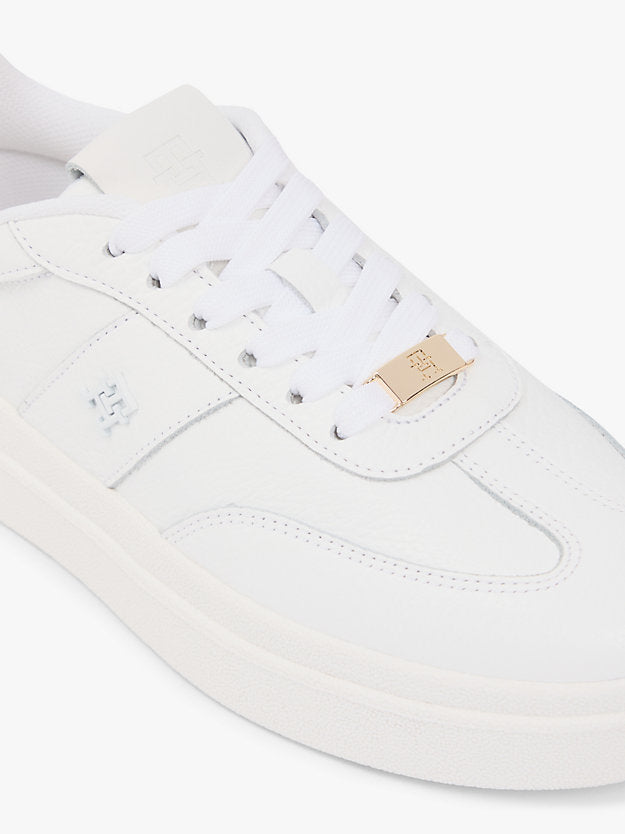 Debossed Monogram Leather Court Trainers