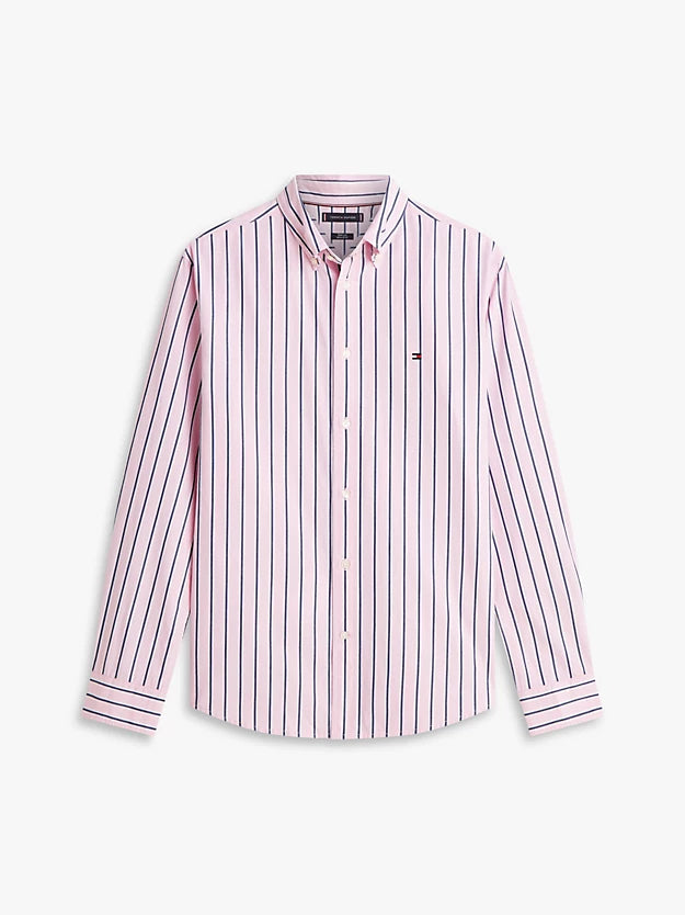 Flex Regular Fit Stripe Poplin Shirt