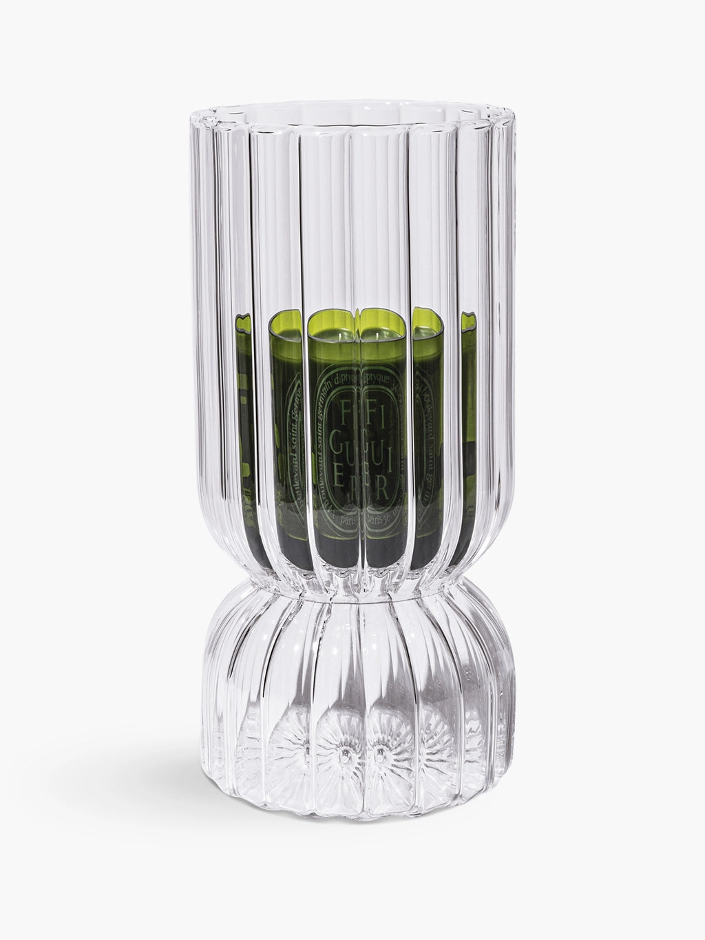 Ribbed Candle Holder For medium and large candles 980G