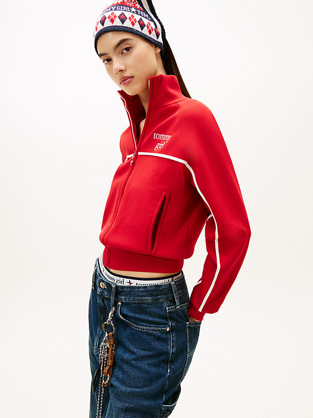 Girl Logo Knit Track Jacket