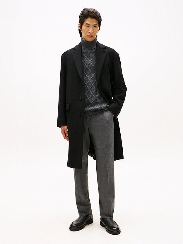 Single Breasted Longline Coat WiCashmere