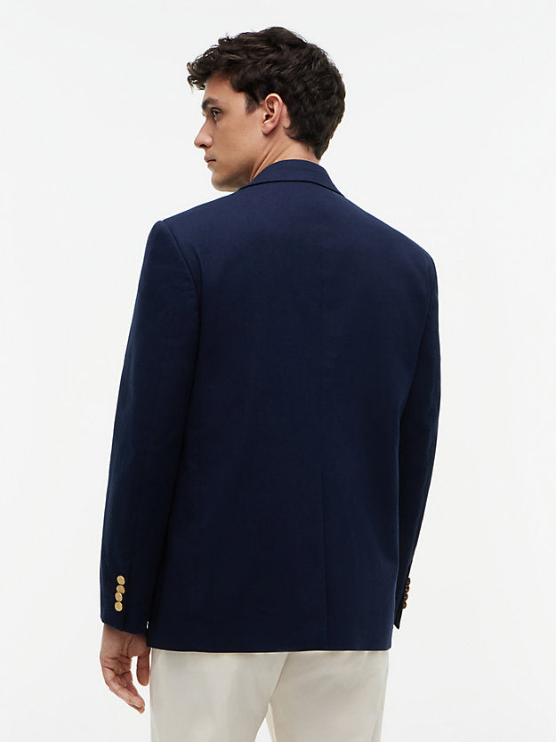 Washed Regular Fit Gold-Tone Button Blazer