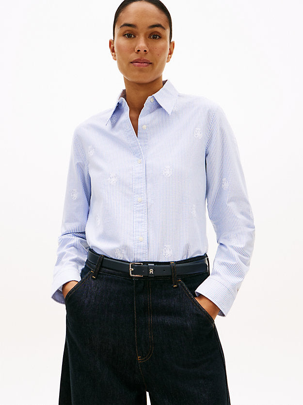 Relaxed Fit Crest Embroidery Oxford Shirt