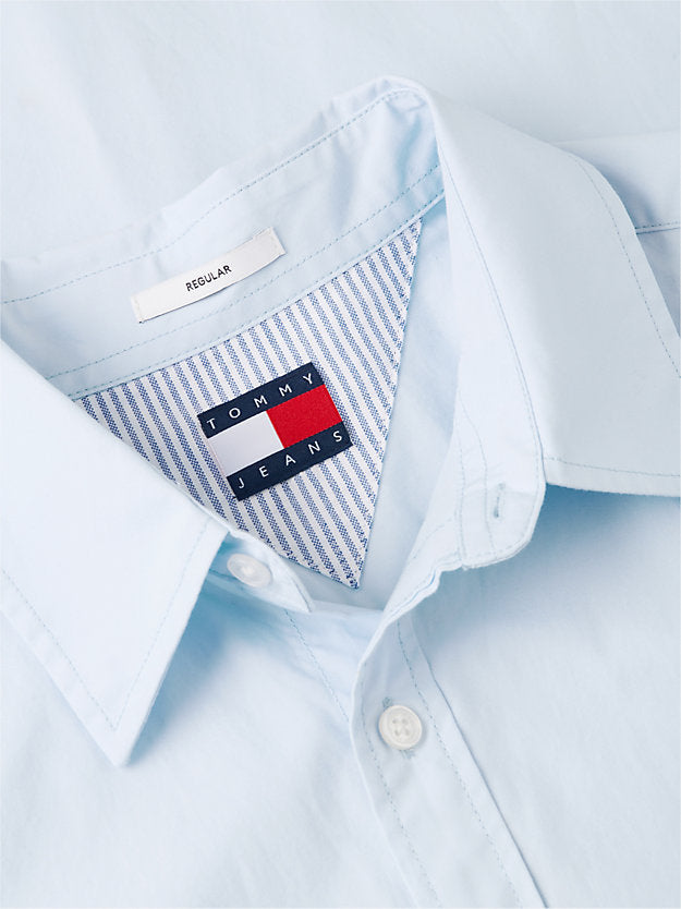 Regular Fit Flag Embroidery Poplin Shirt