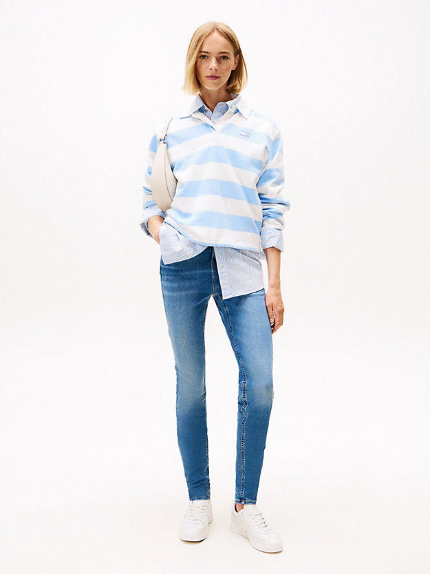 Nora Mid Rise Skinny Faded Jeans