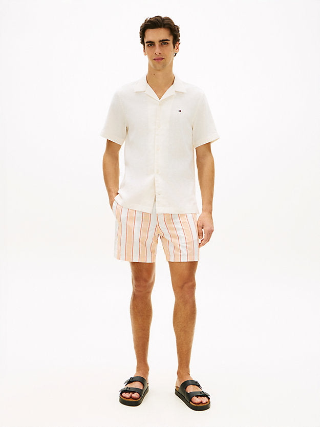 Regular Fit Linen Blend Short Sleeve Shirt